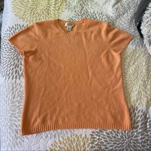 Talbots Orange Cashmere Shirt Size M